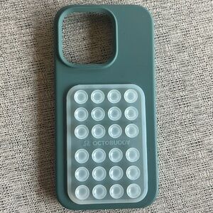 iPhone 15 Pro MagSafe Case OCTOBUDDY Silicone Phone Case - Gray/Green